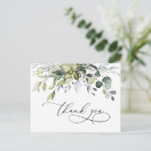 Einfache Elegante Wasserfarbe Eukalyptus Vielen Da Postkarte (Stehend Vorderseite)