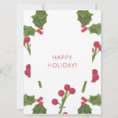 Einfache Elegante Wasserfarbe Frohe Weihnachten (Rückseite)