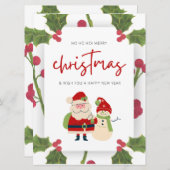 Einfache Elegante Wasserfarbe Frohe Weihnachten (Vorne/Hinten)