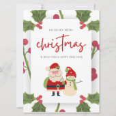 Einfache Elegante Wasserfarbe Frohe Weihnachten (Vorderseite)