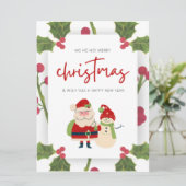 Einfache Elegante Wasserfarbe Frohe Weihnachten (Stehend Vorderseite)