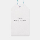 Einfache Elegante Wasserfarbe Frohe Weihnachtsbaum Geschenkanhänger (Rückseite)