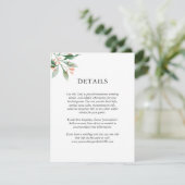 Einfache elegante Watercolor Blumenzettel Einladung (Stehend Vorderseite)