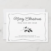 Einfache Elegante Wavy Border Holiday Moving Ankündigung (Vorderseite)