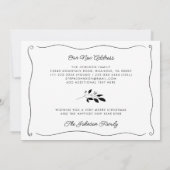 Einfache Elegante Wavy Border Holiday Moving Ankündigung (Rückseite)