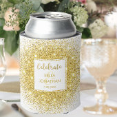Einfache Elegante Wedding Gold Glam Glitzer Custom Dosenkühler
