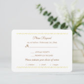 Einfache Elegante Wedding RSVP Karte (Stehend Vorderseite)