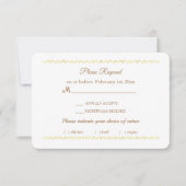 Einfache Elegante Wedding RSVP Karte (Vorderseite)