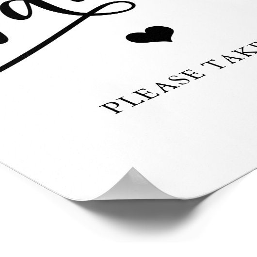 Einfache Elegante Wedding Shower FANS Zeichen Poster (Ecke)