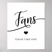 Einfache Elegante Wedding Shower FANS Zeichen Poster (Vorne)
