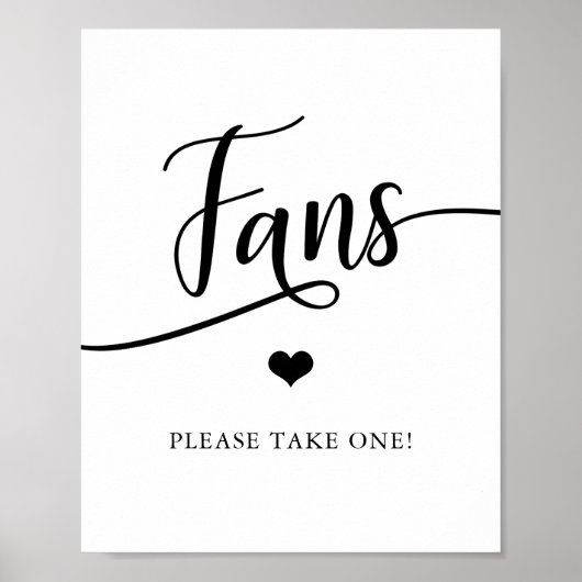 Einfache Elegante Wedding Shower FANS Zeichen Poster (Vorne)
