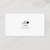 Einfache Elegante Wedding Shower - Geschenkkartei Begleitkarte (Rückseite)