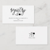 Einfache Elegante Wedding Shower - Geschenkkartei Begleitkarte (Vorne/Hinten)