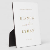 Einfache Elegante Wedding Tabletop Begrüßungszeich Fotoplatte (Seite)