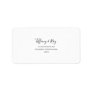 Einfache Elegante Wedding UAWG Address Labels Adressaufkleber