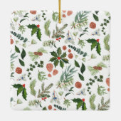 Einfache & elegante Weihnachten des ersten Geburts Keramikornament (Rückseite)