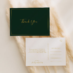 Einfache Elegante Weihnachten   Green Wedding Dank Postkarte