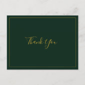 Einfache Elegante Weihnachten | Green Wedding Dank Postkarte (Vorderseite)