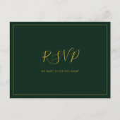 Einfache Elegante Weihnachten | Green Wedding RSVP Postkarte (Vorderseite)