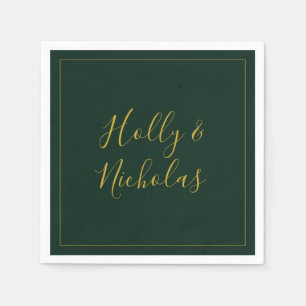 Einfache Elegante Weihnachten   Grüne Hochzeit Nap Serviette