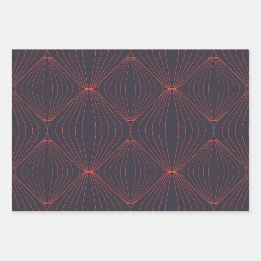 Einfache, elegante Weihnachten-inspirierte grafisc Geschenkpapier Set (Vorderseite 3)