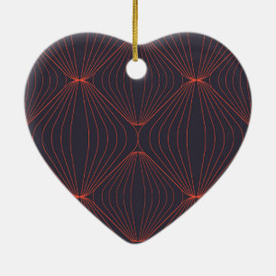 Einfache, elegante Weihnachten-inspirierte grafisc Keramik Ornament