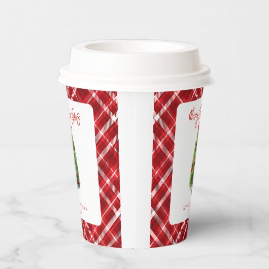 Einfache Elegante Weihnachten Pine Tree Pappbecher (Rechts)