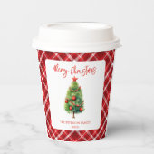 Einfache Elegante Weihnachten Pine Tree Pappbecher (Vorderseite)