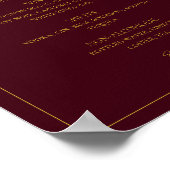 Einfache Elegante Weihnachten | Red Drinks Menu Si Poster (Ecke)