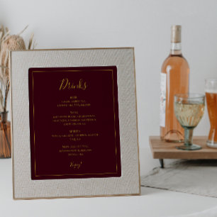 Einfache Elegante Weihnachten   Red Drinks Menu Si Poster