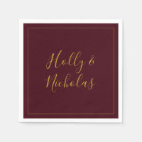 Einfache Elegante Weihnachten | Red Wedding Napkin