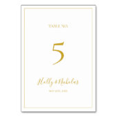 Einfache Elegante Weihnachten | Weiße Tischnummer (Vorderseite)