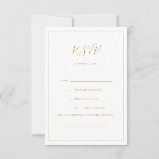 Einfache Elegante Weihnachten | White Request RSVP (Vorderseite)