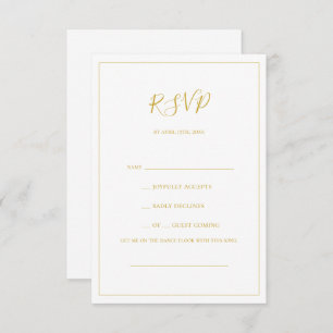 Einfache Elegante Weihnachten   White Request RSVP