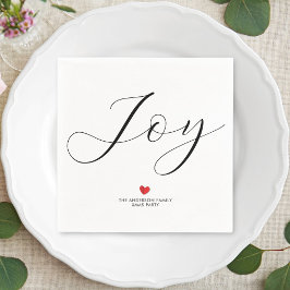 Einfache elegante Weihnachts-Joy-Feier Serviette