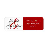 Einfache Elegante Weihnachts Rot Ampersand Amplitu (Vorne)