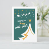 Einfache Elegante Weihnachtsbaum Foil Weihnachtska (Stehend Vorderseite)