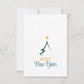 Einfache Elegante Weihnachtsbaum Foil Weihnachtska (Rückseite)