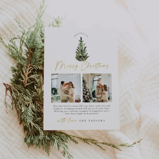 Einfache, elegante Weihnachtsbaum-Foto Weihnachten