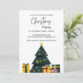 Einfache Elegante Weihnachtsbaum-Geschenkboxen Einladung (Stehend Vorderseite)