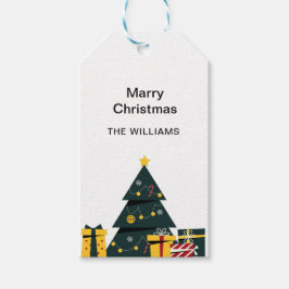 Einfache Elegante Weihnachtsbaum-Geschenkboxen Geschenkanhänger
