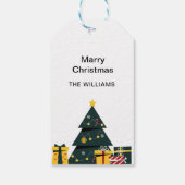 Einfache Elegante Weihnachtsbaum-Geschenkboxen Geschenkanhänger (Rückseite)