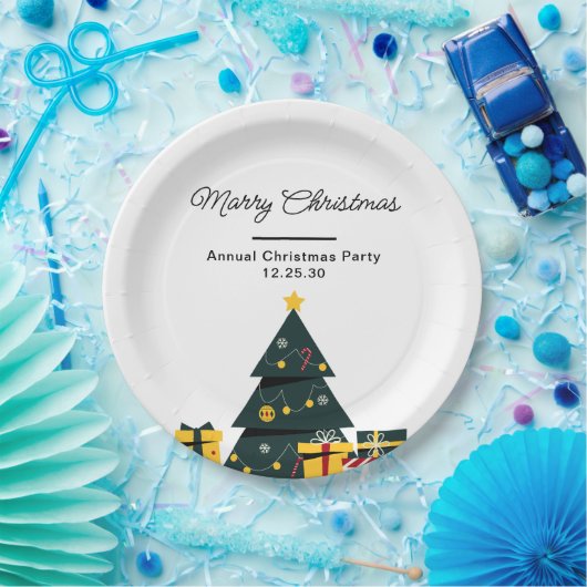 Einfache Elegante Weihnachtsbaum-Geschenkboxen Pappteller (Party)