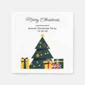 Einfache Elegante Weihnachtsbaum-Geschenkboxen Serviette (Vorderseite)