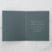 Einfache Elegante Weihnachtsbaum | Kiefernbaum Dankeskarte (Innenseite)