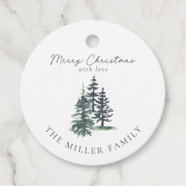 Einfache Elegante Weihnachtsbaum | Kiefernbaum Geschenkanhänger