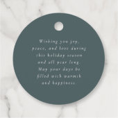 Einfache Elegante Weihnachtsbaum | Kiefernbaum Geschenkanhänger (Rückseite)