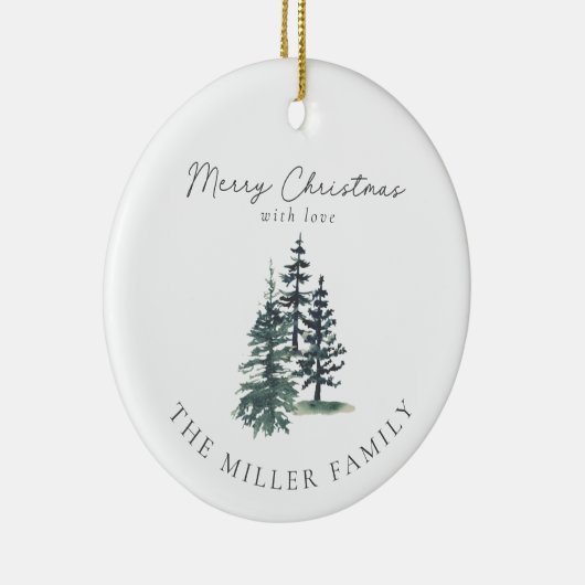 Einfache Elegante Weihnachtsbaum | Kiefernbaum Keramik Ornament (Rechts)