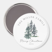 Einfache Elegante Weihnachtsbaum | Kiefernbaum Magnet (Vorderseite/Rückseite)