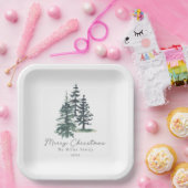 Einfache Elegante Weihnachtsbaum | Kiefernbaum Pappteller (Party)